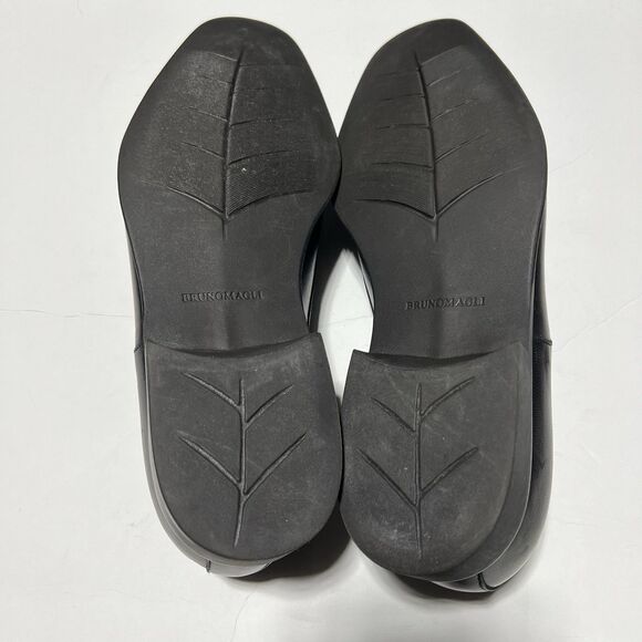 Bruno Magli Mens Leather Raging Slip On Loafers Size 11.5 Black
